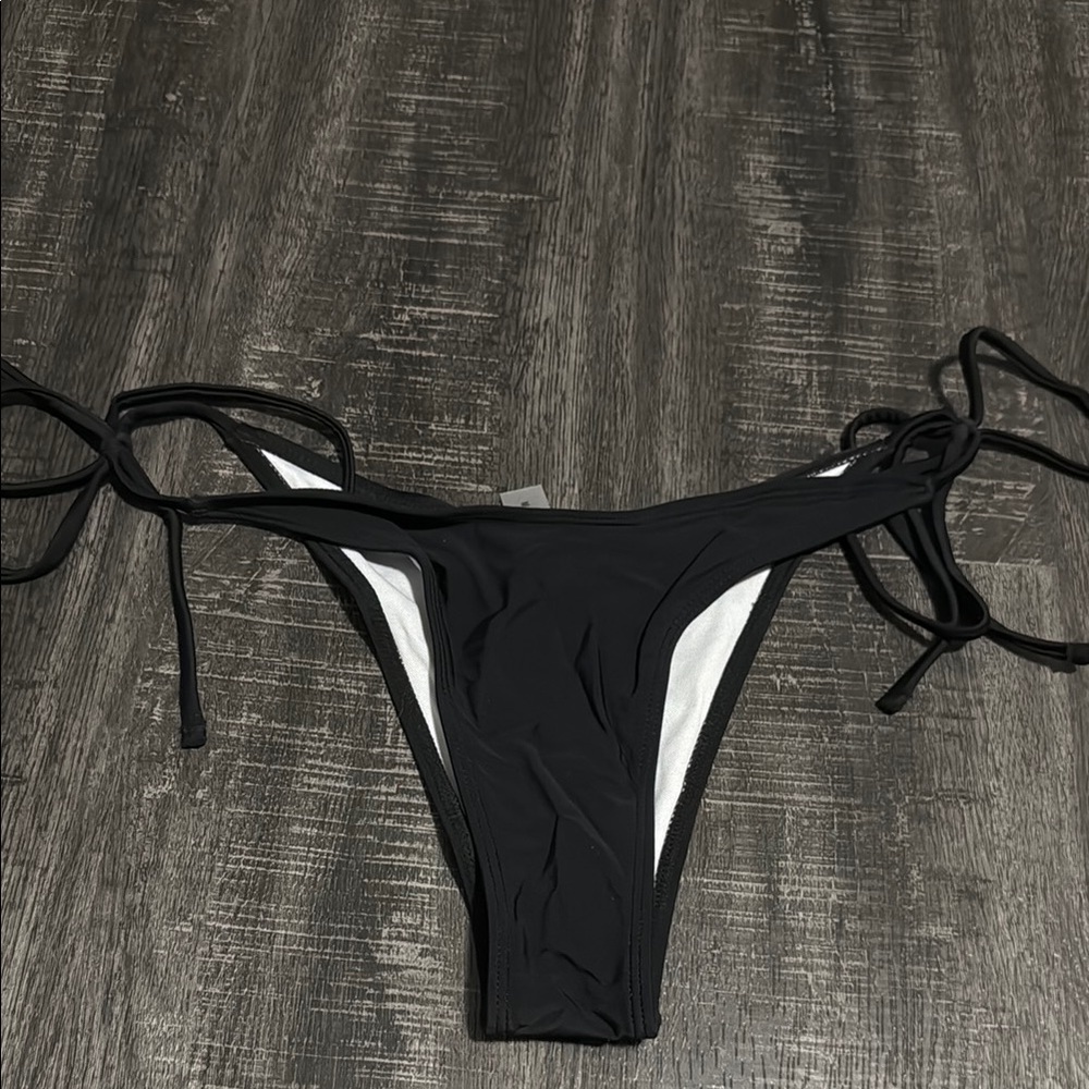 Black Bikini Bottom with Side Ties